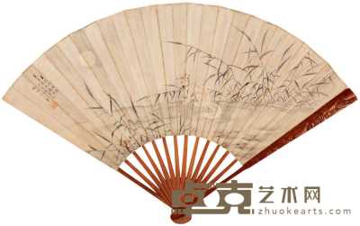 刘用烺 辛酉（1921年）作 动物 成扇 21×54cm